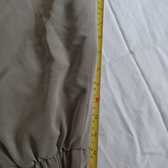 VTG Luba Paris Women's Metallic Khaki Spring Fall Coat Jacket Lagenlook - Picture 7 of 11